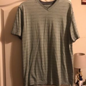 Roundtree &Yorke Green Striped T-shirt